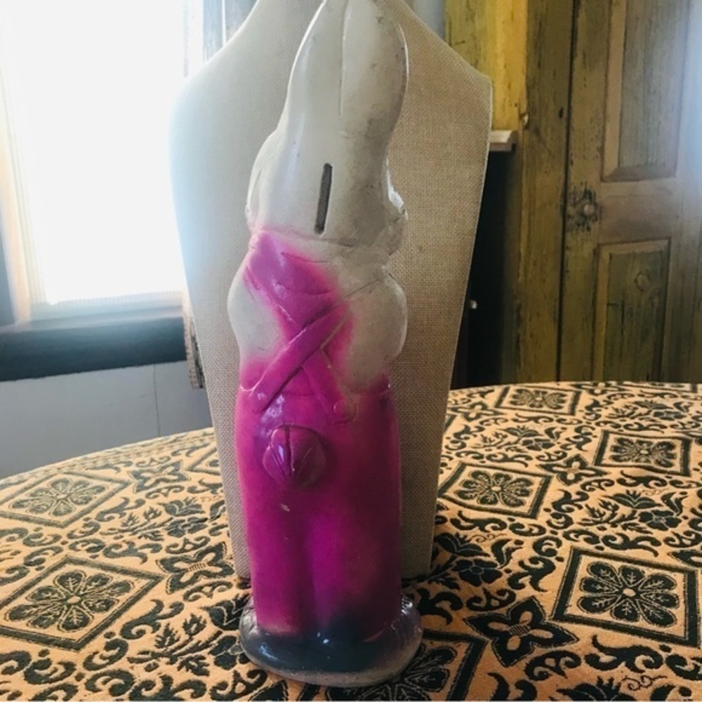 1940’s Carnival Chalkware Easter Rabbit Bank - Picture 3 of 3